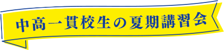 個別指導塾の夏期講習会（中高一貫生）