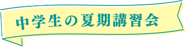 個別指導塾の夏期講習会（中学生）