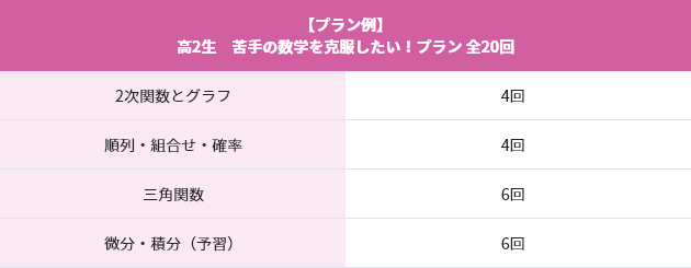 高1~高3生 苦手科目だけを徹底克服!