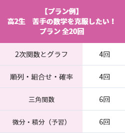 高1~高3生 苦手科目だけを徹底克服!