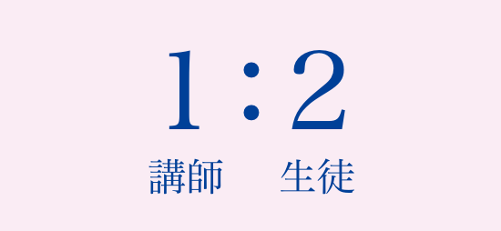 1:2で指導。
