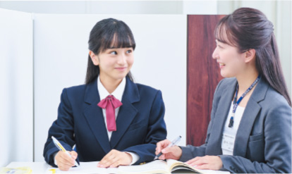 先生と生徒の写真